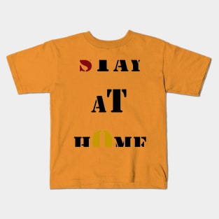 LUTE CONTRE CORONA -STAY AT HOME- Kids T-Shirt